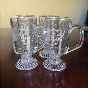 Princess House Crystal  Irish Coffee Mugs